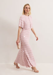 Amitis Sequin Jacket Antique Rose