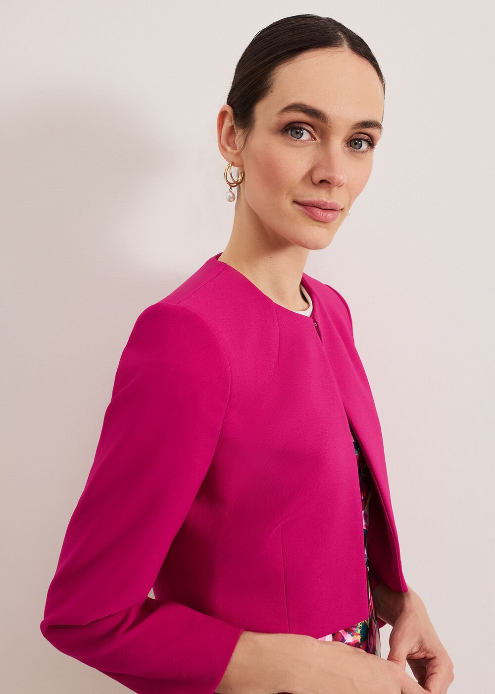 Phoebe Crop Jacket Pink