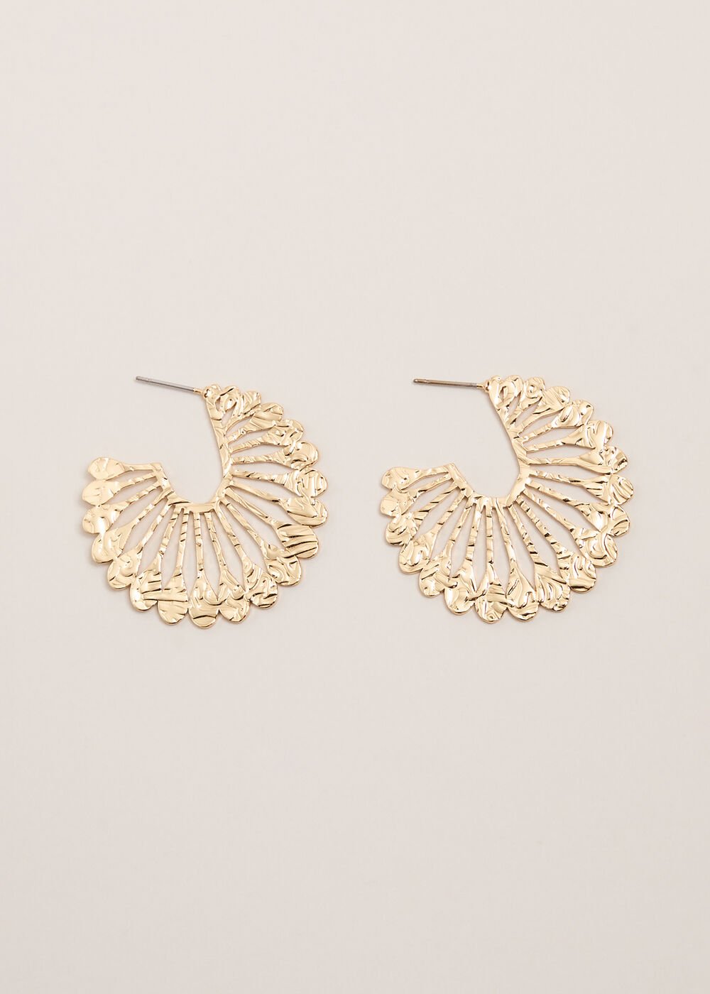 Sunray Hoop Earrings Gold