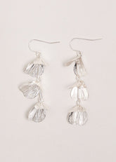 Petal Drop Earrings Silver