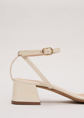 Patent Block Sandal Ivory