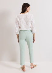 Lindsey Cropped Jean Pale Green