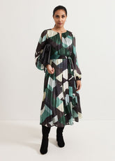 Petite Francesca Midi Dress Multi-Coloured