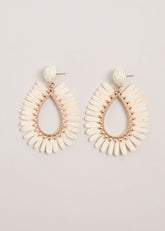 Raffia Earrings Ivory