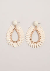 Raffia Earrings Ivory