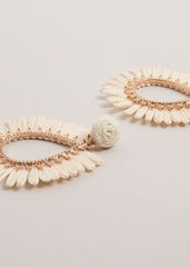 Raffia Earrings Ivory