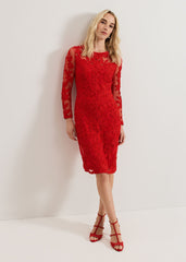 Navida Midi Dress Red