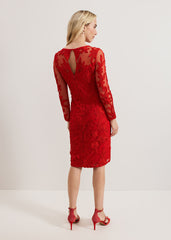 Navida Midi Dress Red