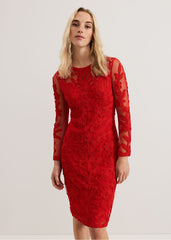 Navida Midi Dress Red