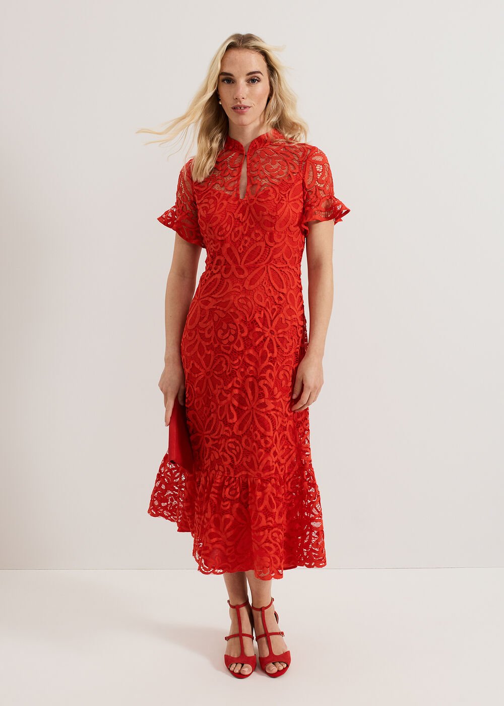 Lula Lace Dress Red