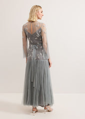 Trish Beaded Dress Eau De Nil