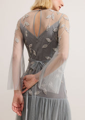 Trish Beaded Dress Eau De Nil