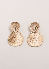Disc Drop Earrings Gold