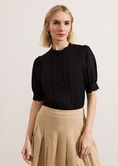 Ottilie Linen Blouse Black