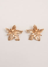Flower Stud Earrings Gold