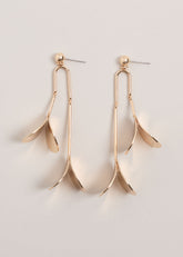Petal Drop Earrings Gold