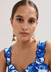 Petal Drop Earrings Gold