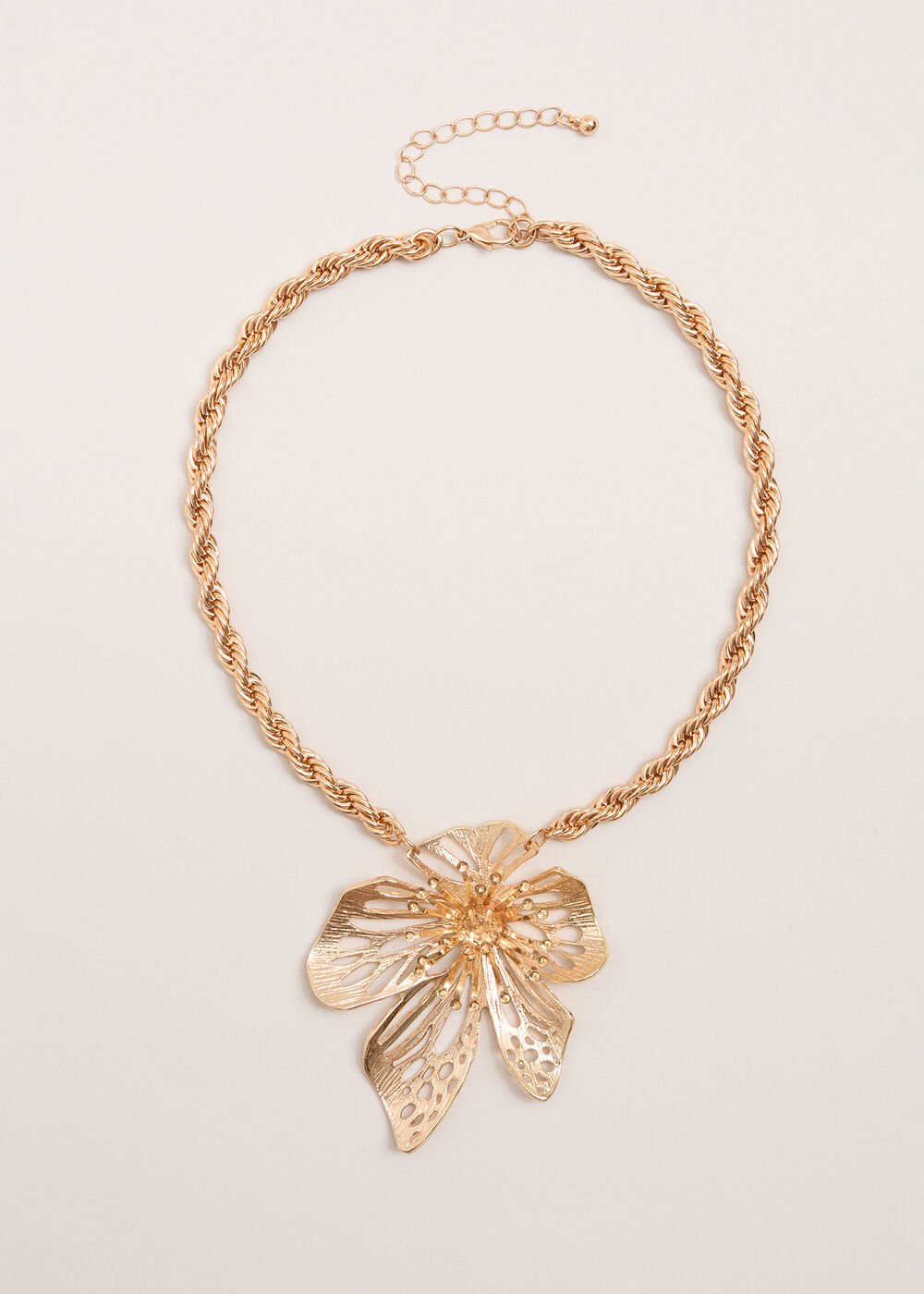Flower Necklace Gold