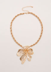 Flower Necklace Gold
