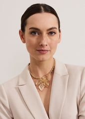 Flower Necklace Gold