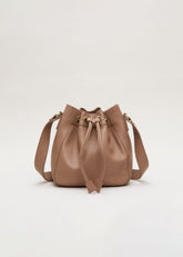 Leather Bucket Bag Tan