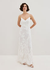 Arabella Silk Ivory Dress Ivory