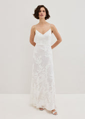 Arabella Silk Ivory Dress Ivory