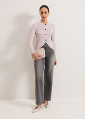 Sharna Button Shrug Stone