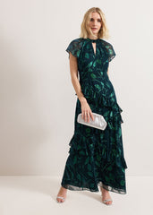 Haisley Silk Dress Green