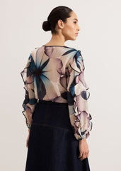 Cosmos Silk Blouse Multi-Coloured