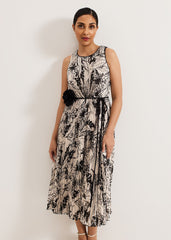 Petite Sandra Dress Black/Ivory