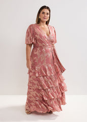 Elanie Shimmer Dress Pale Pink