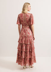 Elanie Shimmer Dress Pale Pink