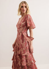 Elanie Shimmer Dress Pale Pink