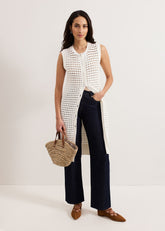 Polly Crochet Cardi Ivory
