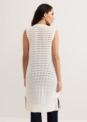 Polly Crochet Cardi Ivory