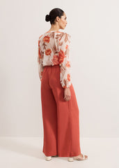 Lottie Linen Trouser Brown