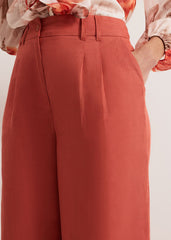 Lottie Linen Trouser Brown