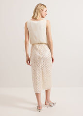 Alma Pencil Skirt Neutral