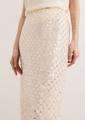Alma Pencil Skirt Neutral