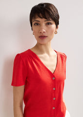 Lorenna Jersey Top Red