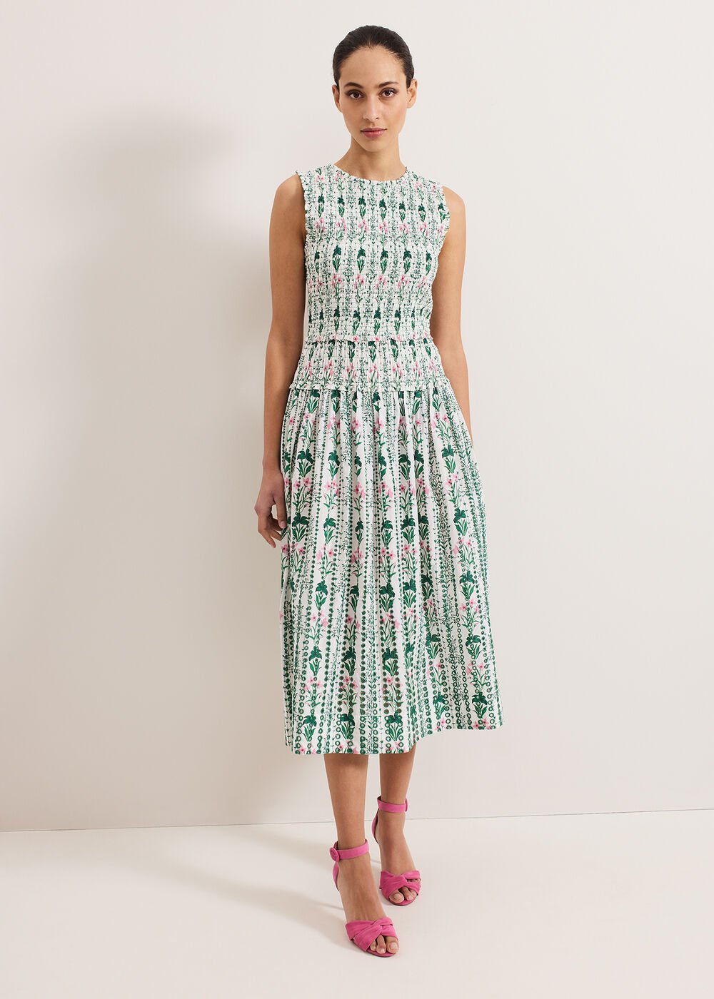 Chiara Floral Dress Ivory