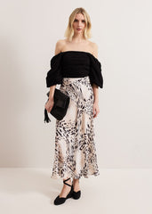 Orla Animal Skirt Black/Ivory