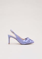 Twist Slingback Heels Pale Blue