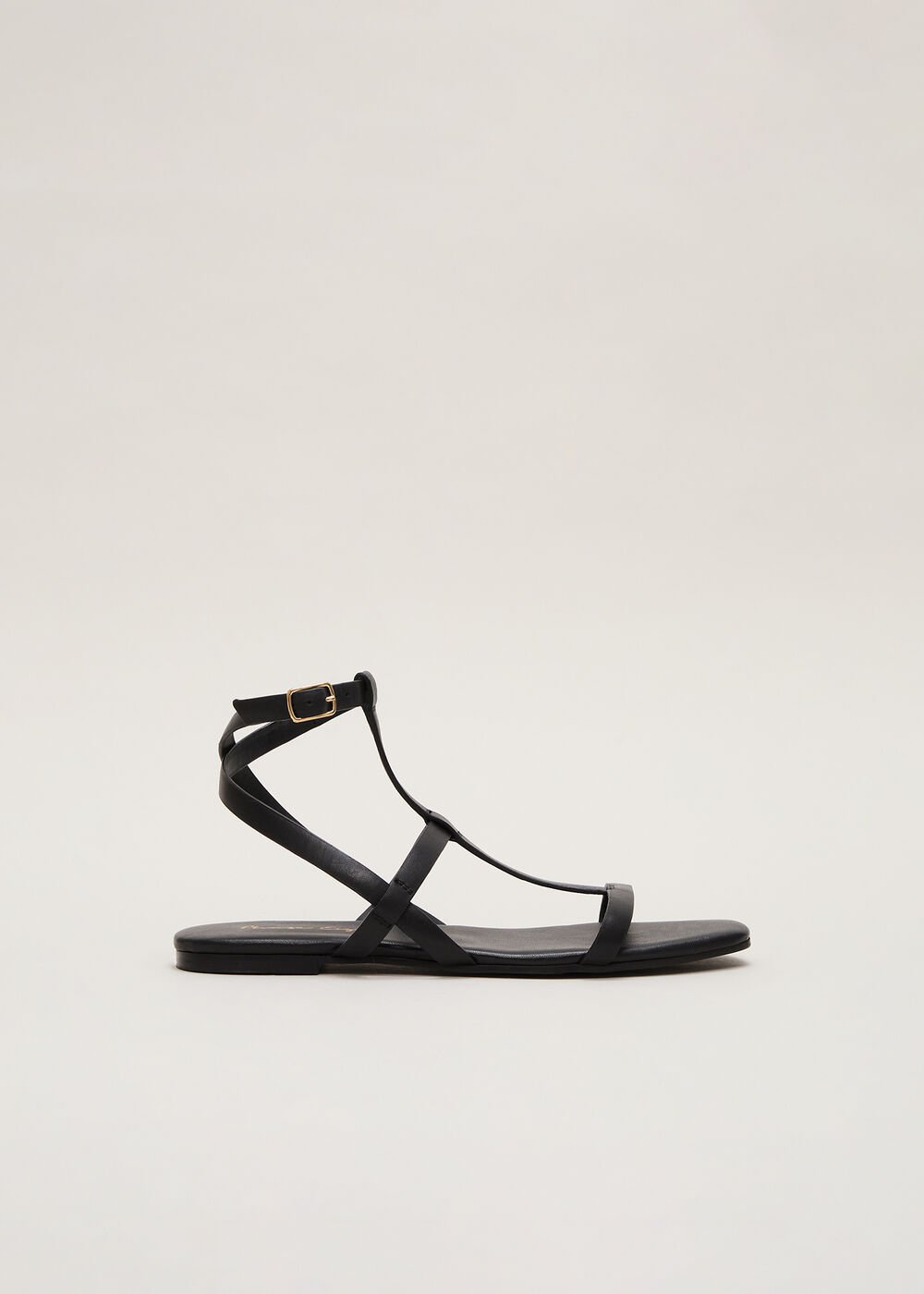 Strappy Flat Sandals Black