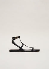 Strappy Flat Sandals Black