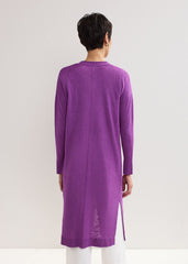 Tasha Linen Cardigan Purple