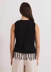 Quinn Knit Waistcoat Black