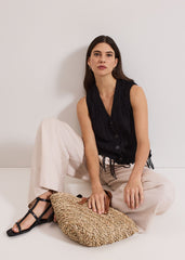 Quinn Knit Waistcoat Black
