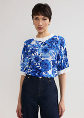 Lizzy Printed Jumper Blue